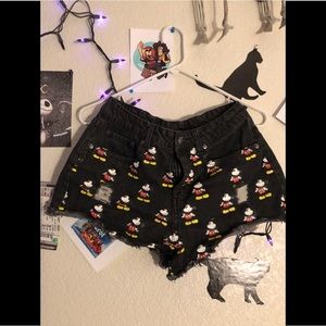 Mickey Mouse High-Waisted Shorts
